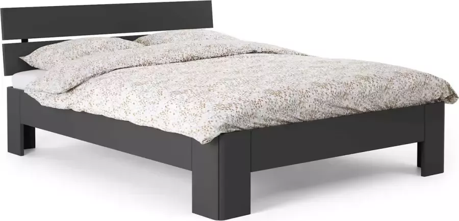 BBright B Bright Fresh 400 Bed met Hoofdbord 180 x 210 cm Bedframe Antraciet Bedombouw Instaphoogte: 40cm Tweepersoonsbedden