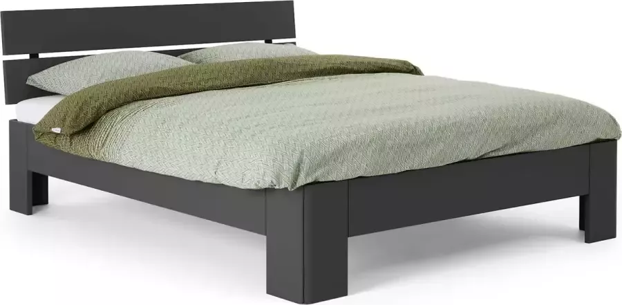 BBright B Bright Fresh 500 Bed met Hoofdbord 140 x 210 cm Bedframe Antraciet Bedombouw Instaphoogte: 50cm Tweepersoonsbedden