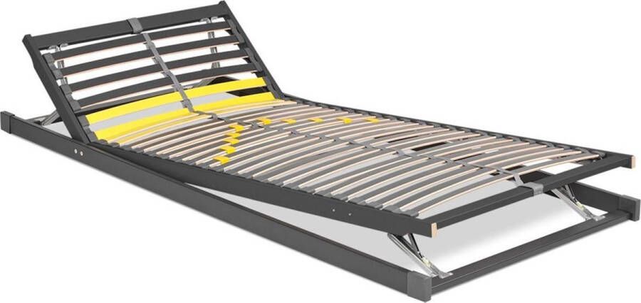 Beter Bed Select Beter Bed Bossflex 400 Lattenbodem 80 x 200 cm Handverstelbaar Bedbodem Max. 120kg Antraciet Geel - Foto 2