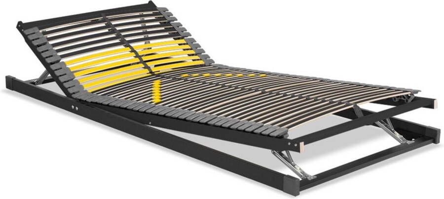 Beter Bed Select Beter Bed Bossflex 600 Lattenbodem 80 x 200 cm Handverstelbaar Bedbodem Max. 120kg Antraciet Geel