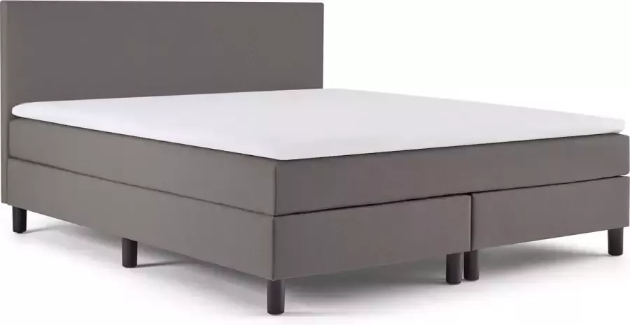Beter Bed Select Beter Bed Box Owen Plus vlak met gestoffeerd matras 120 x 200 cm graphite