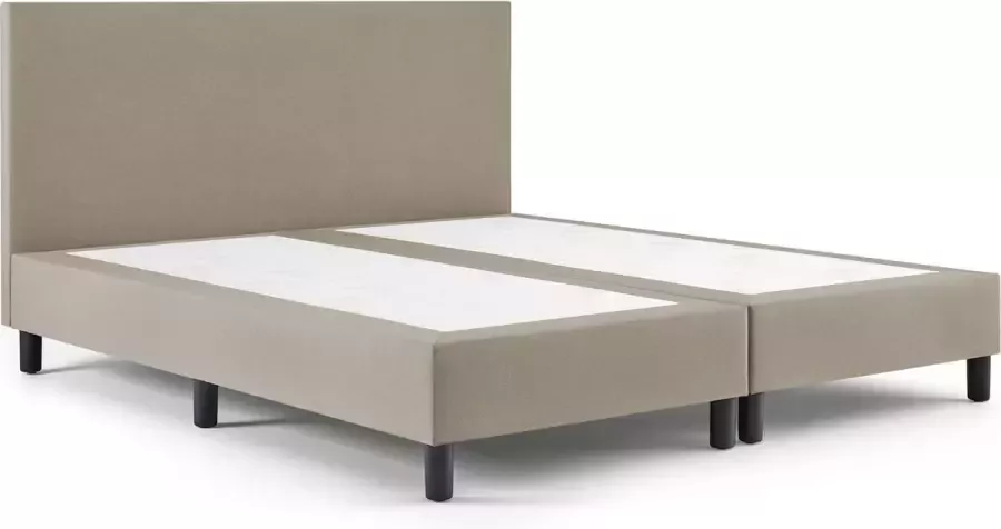 Maxi Owen Plus Boxspring 120x200 cm Gestoffeerde Boxspring zonder Matras Bed Beige Tweepersoonsbed