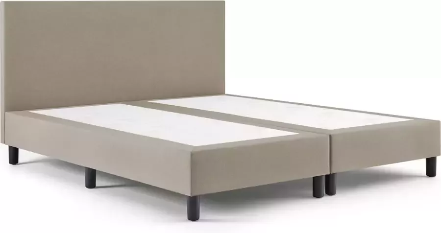 Beter Bed Select Beter Bed Box Owen Plus vlak zonder matras 160 x 200 cm grey beige