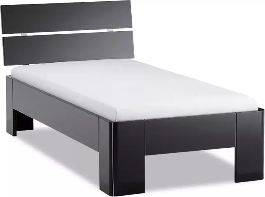 Beter Bed Select Beter Bed Fresh 400 Bedframe met Hoofdbord 90x200 cm Zwart - Foto 1