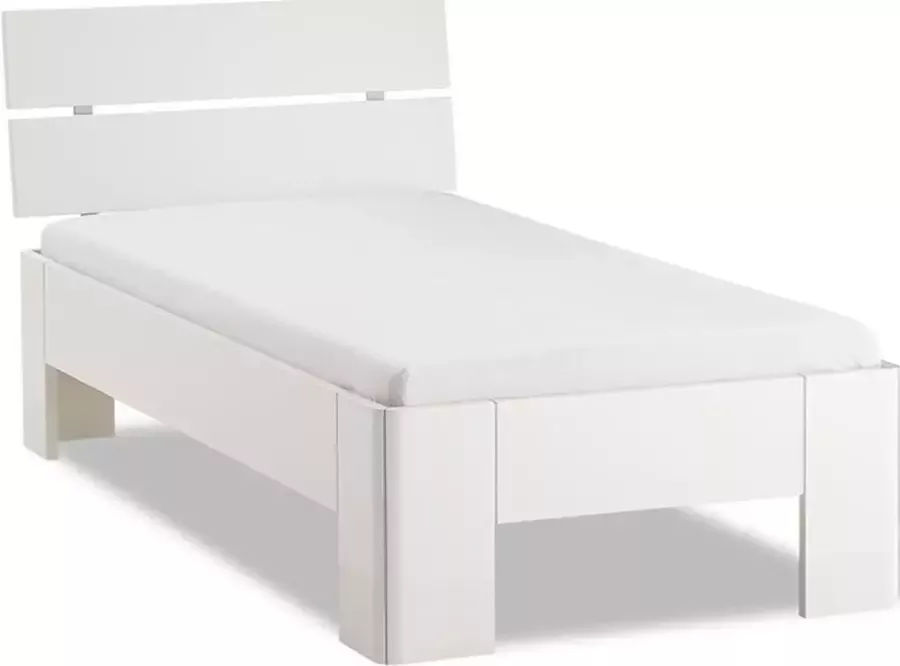 BBright B Bright Fresh 400 Bed met Hoofdbord 90x210cm Bedframe Wit Eenpersoonsbedden Instaphoogte: 40cm