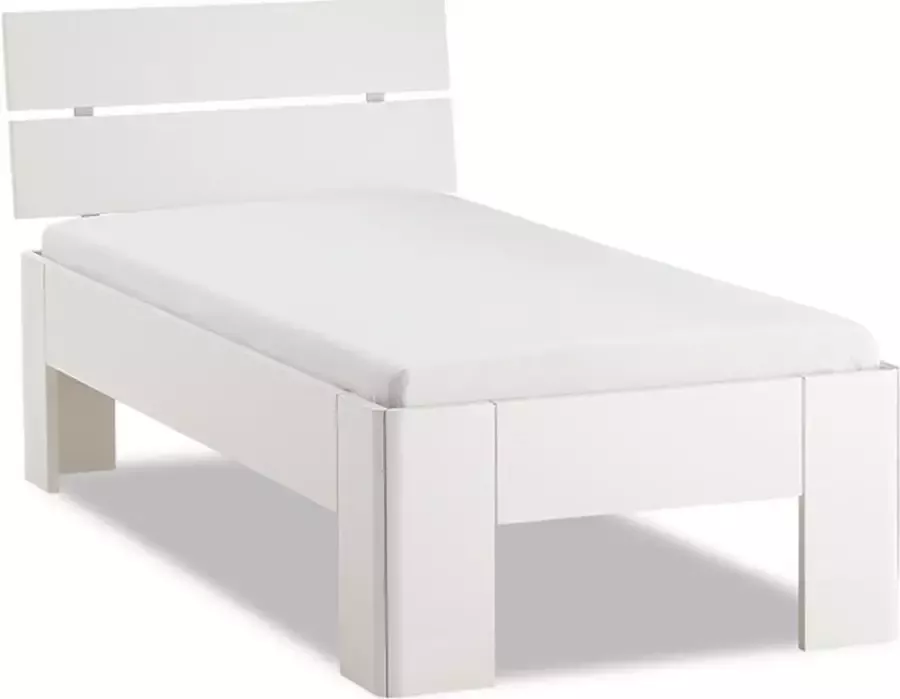 BBright B Bright Fresh 450 Bed met Hoofdbord 90x200cm Bedframe Wit Eenpersoonsbedden Instaphoogte: 45cm - Foto 1