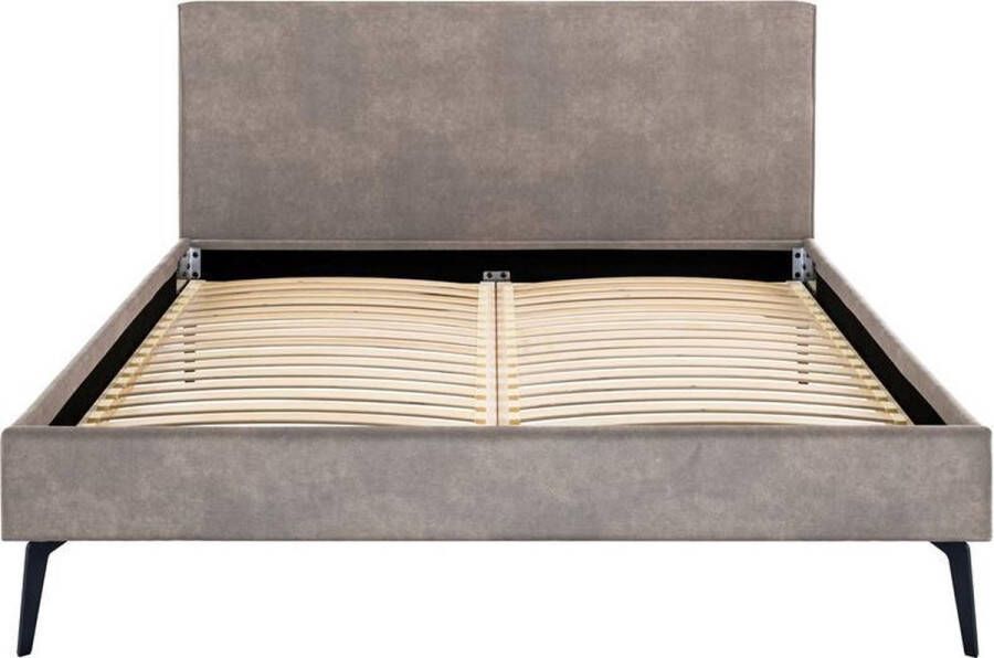 Beter Bed Select Beter Bed Novelle Bedframe Lederlook 160x200 cm Zilver