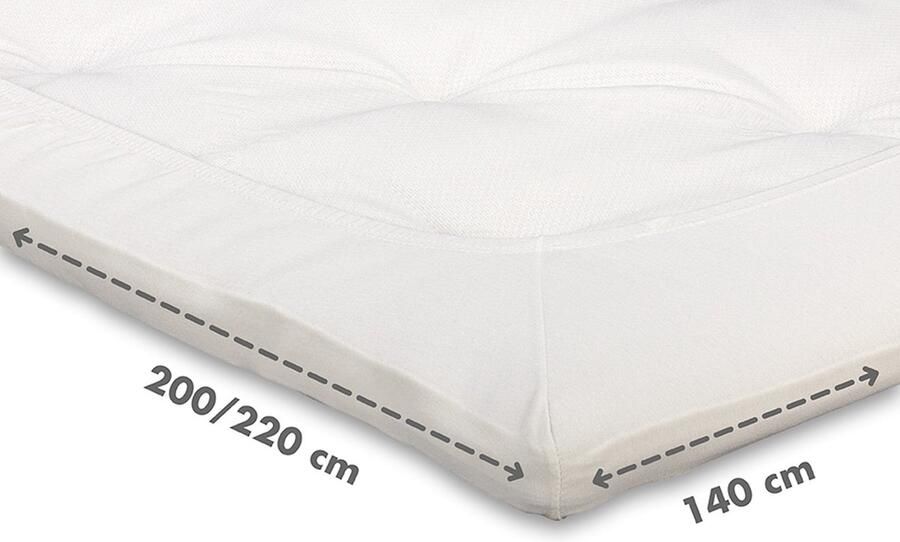 Beter Bed Select Jersey Hoeslaken Topper 140 x 200 210 220 cm 100% Katoen Matrasbeschermer Matrashoes Off-White
