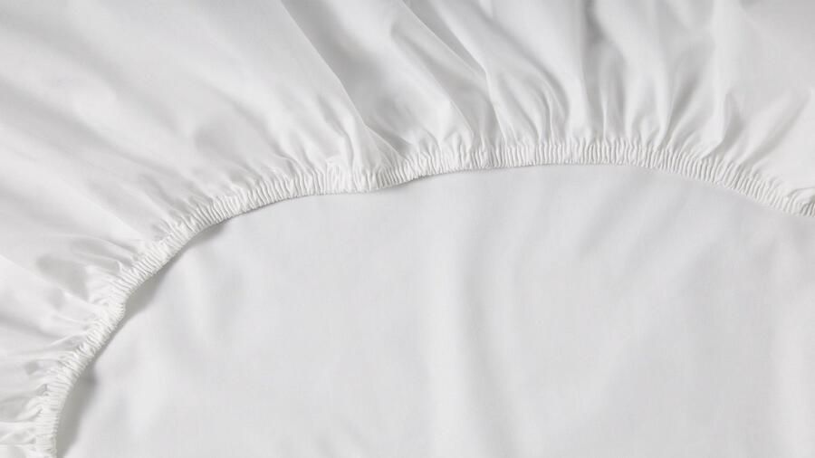 Beter Bed Select Perkal Hoeslaken Splittopper 180 x 200 cm 100% Katoen Percale Matrasbeschermer Matrashoes Wit