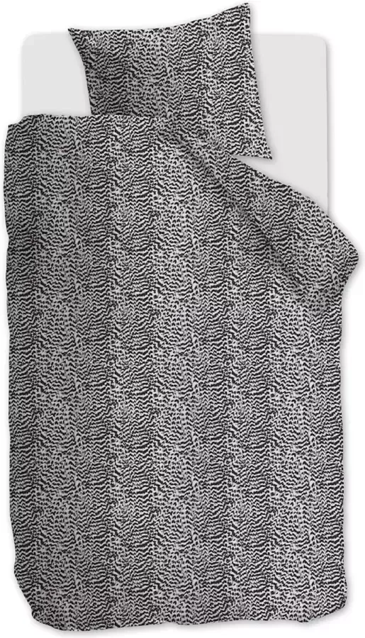 Beter Bed Select Dekbedovertrek Feather 140 x 200 220 cm zwart wit