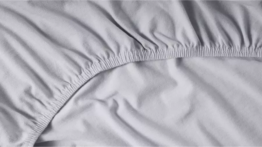 Beter Bed Select Hoeslaken Biologisch jersey matras 180 200 x 200 210 220 cm grijs