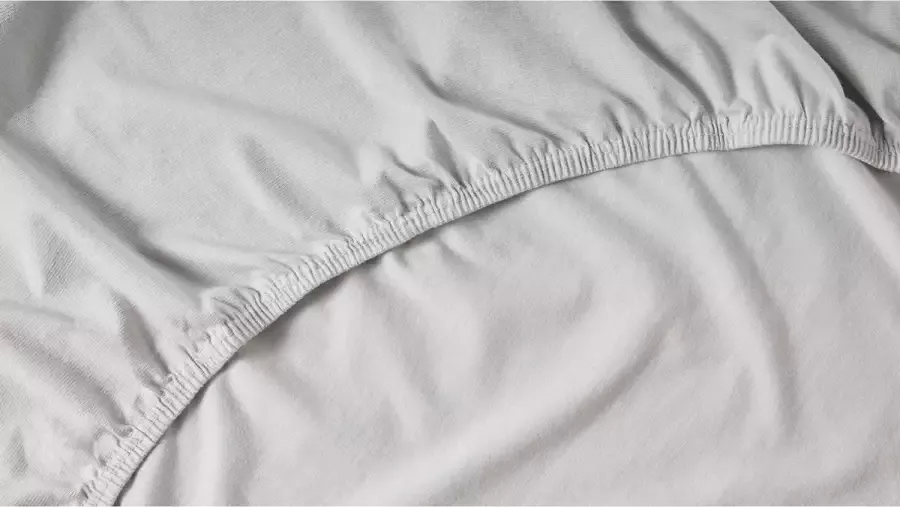 Beter Bed Select Hoeslaken Biologisch jersey matras 80 90 100 x 200 210 220 cm grijs