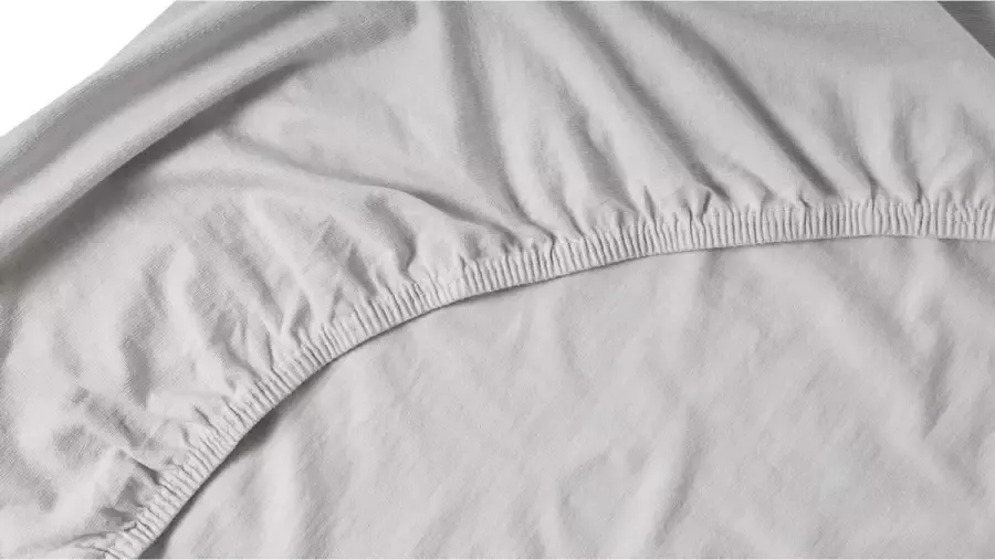 Beter Bed Select Hoeslaken Biologisch jersey topper 80 90 100 x 200 210 220 cm grijs