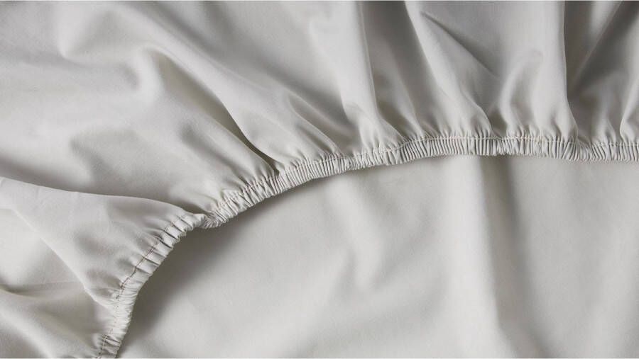 Beter Bed Select Hoeslaken Biologisch perkal topper 160 x 200 210 cm grijs