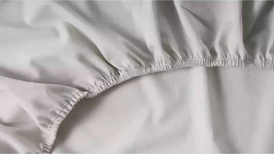 Beter Bed Select Hoeslaken Biologisch perkal topper 180 x 200 210 cm grijs