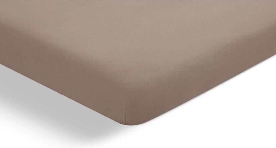 Beter Bed Select Hoeslaken Biologisch perkal topper 180 x 200 210 cm taupe