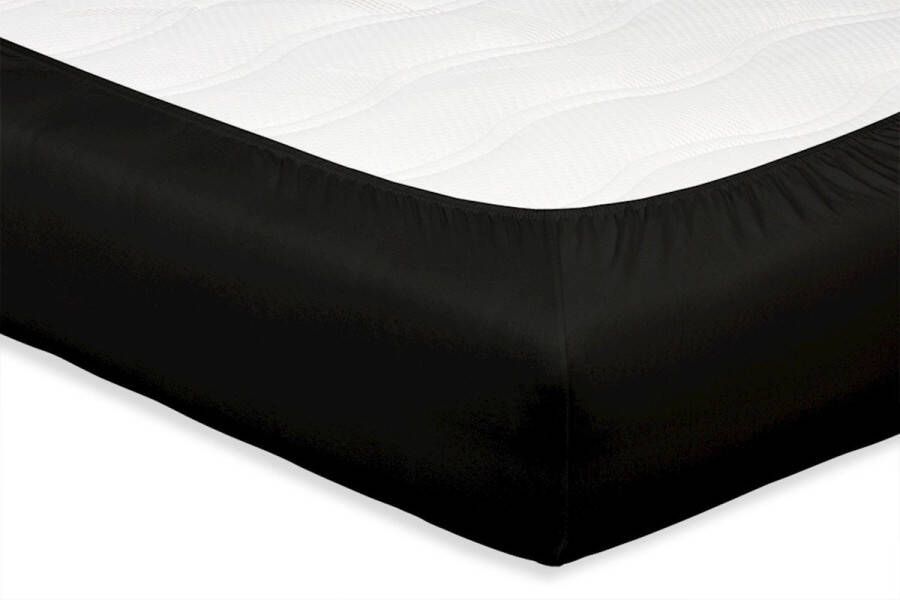 Beter Bed Select Hoeslaken Jersey 100% katoen 120x200 210 220 cm Zwart