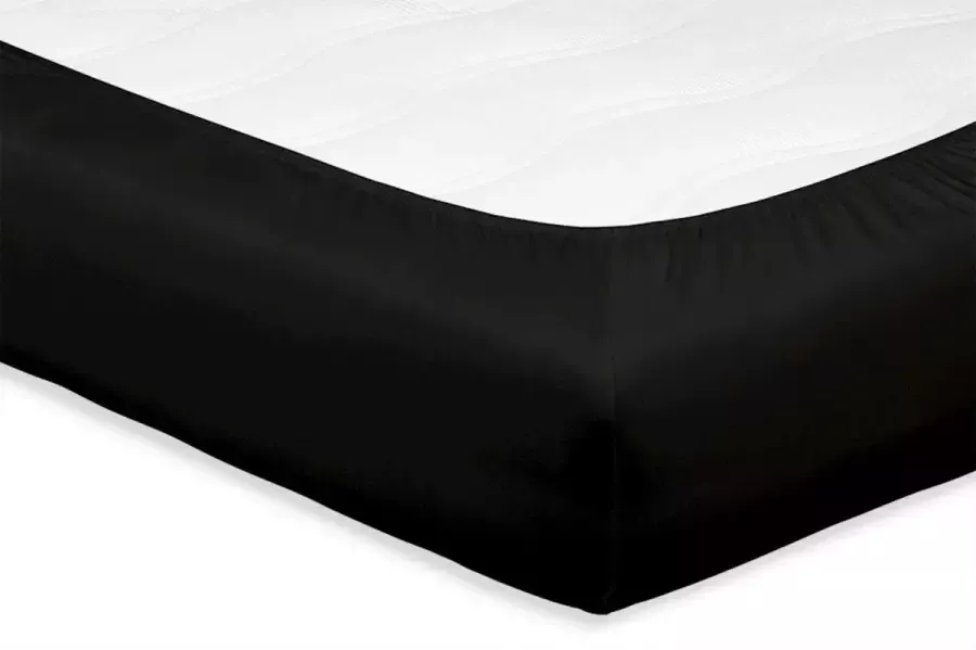 Beter Bed Select Hoeslaken Jersey 70 80 90 x 200 210 220 cm zwart
