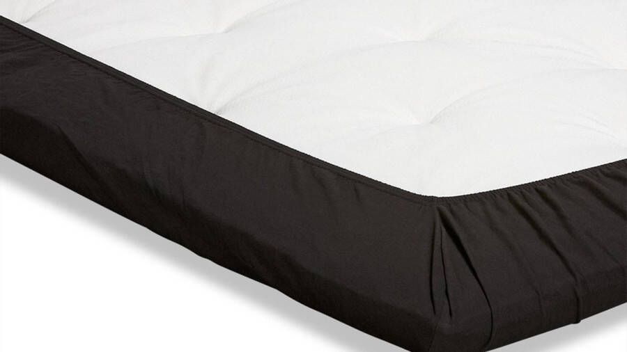 Beter Bed Select Hoeslaken Jersey topper 180 x 200 210 220 cm zwart