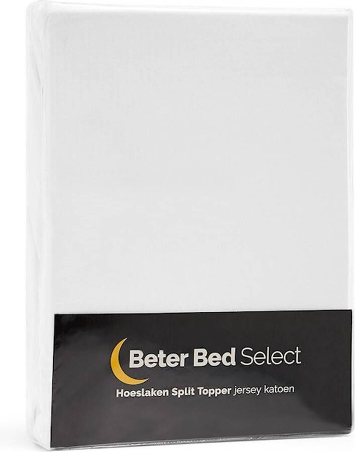 Beter Bed Select Hoeslaken Jersey voor splittopper 1+1 gratis 180x200 210 220 cm Wit