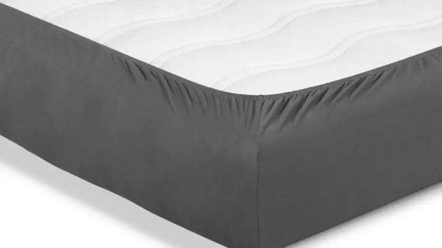 Beter Bed Select Hoeslaken Perkal 180 x 200 cm donkergrijs