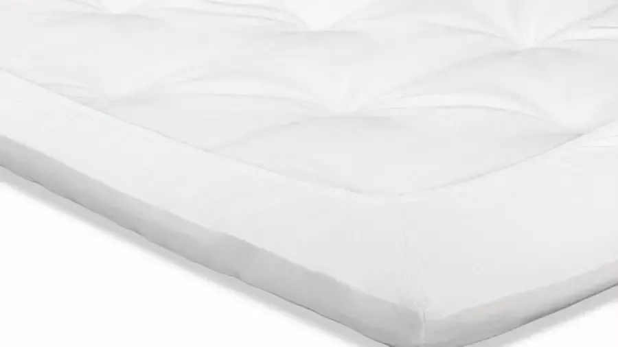 Beter Bed Select Perkal Hoeslaken Topper 140 x 200 100% Katoen Percale Matrasbeschermer Matrashoes Wit