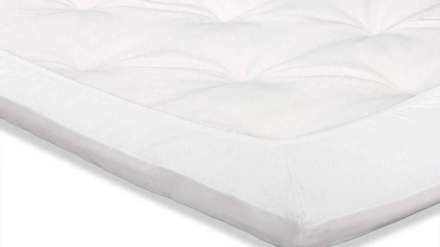 Beter Bed Select Hoeslaken Perkal topper 160 x 200 cm wit