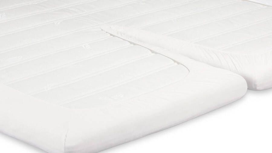 Beter Bed Select Jersey Hoeslaken voor Splittopper 100% Katoen 140 x 200 210 220 cm Gebroken wit