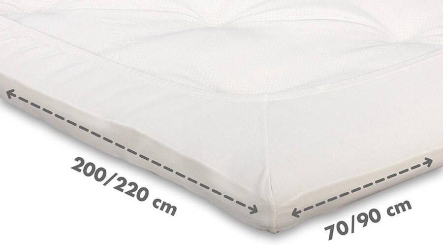 Beter Bed Select Jersey Hoeslaken voor Topper 100% Katoen 70 80 90 x 200 210 220 cm Gebroken Wit