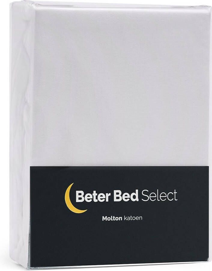 Beter Bed Select Matras Molton Hoeslaken Matrasbeschermer Matrashoes 140 x 200 cm Tot 30 cm Wit