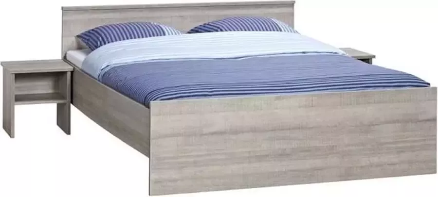 Beuk Bedframe 120x220 cm Donker Grijs Hout â€“ Bavel