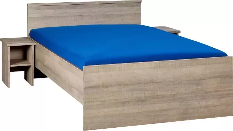 Beuk Bedframe 140X200 cm Incl. Middenbalk Donker Grijs Hout Bavel