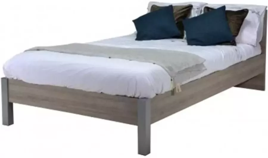 Beuk Bedframe 90X200 cm Donker Grijs Hout Best