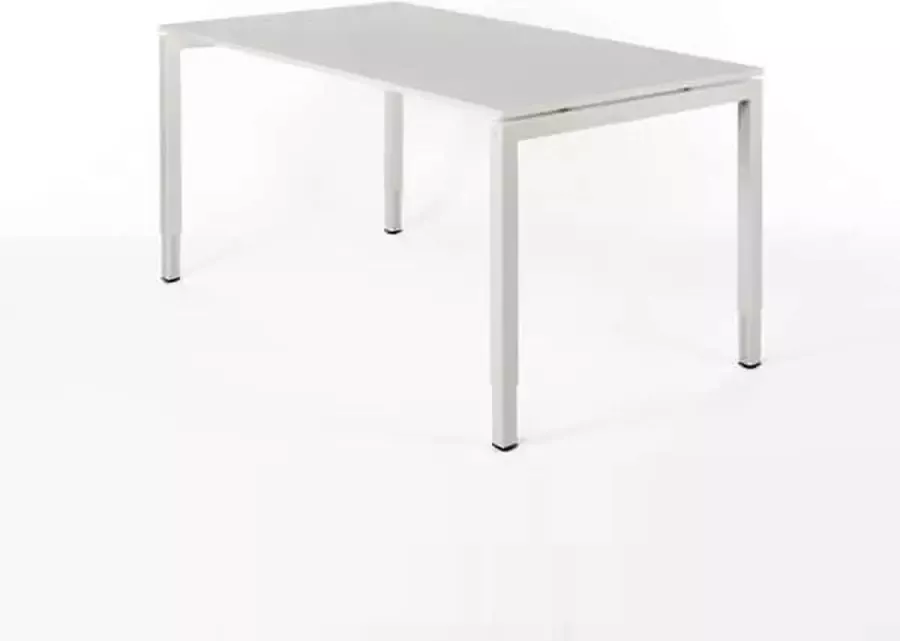 Beuk Fyra Vaste Hoogte Bureau 74 cm- 140x80 Wit frame