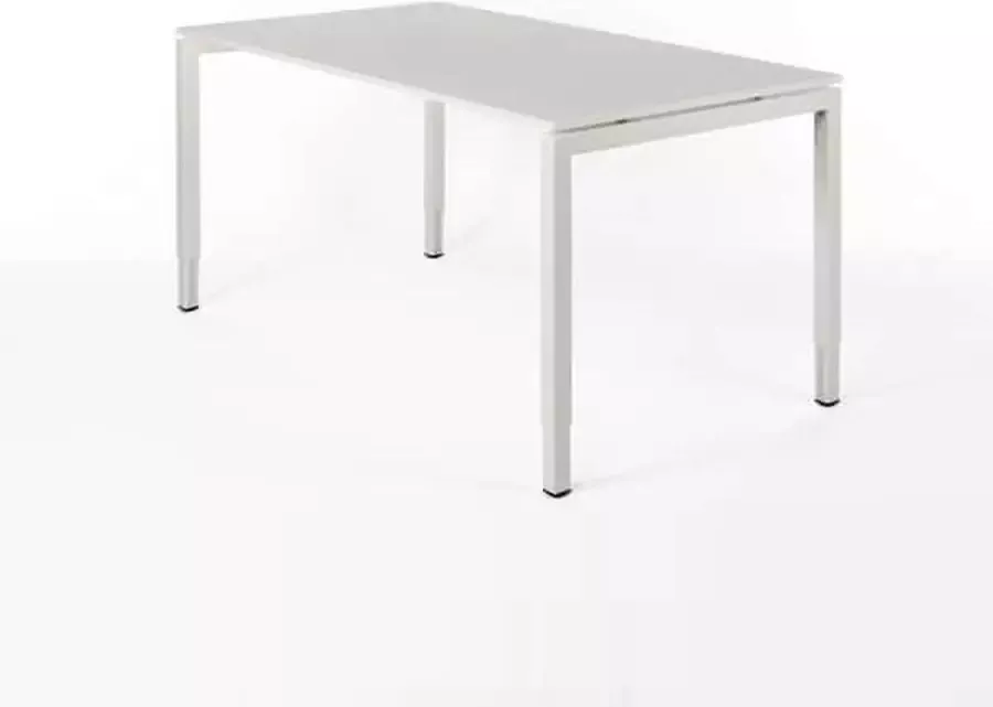 Beuk Fyra Vaste Hoogte Bureau 74 cm- 180x80 Wit frame