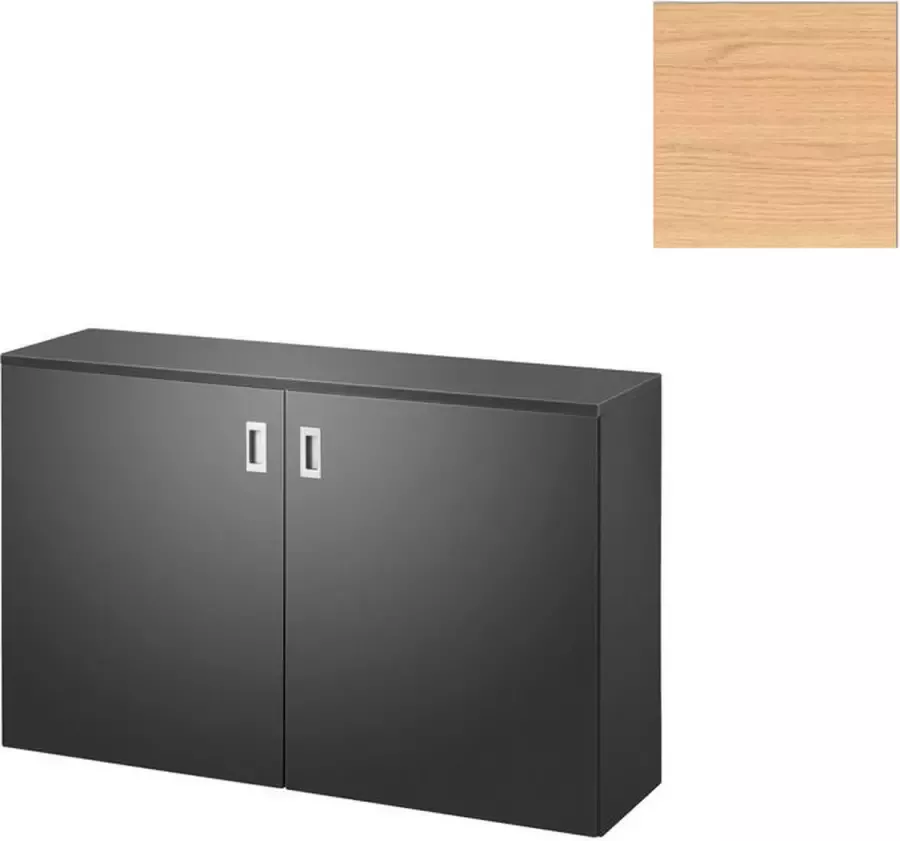 Beuk Homefit Thuiswerkplek Zit Sta Bureau 61 118cm Electrisch Eiken Zwart