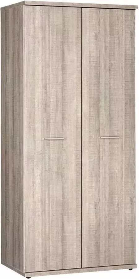 Beuk Kledingkast 2 Deurs 200 x 90 x 58cm Donker Grijs Hout Bavel