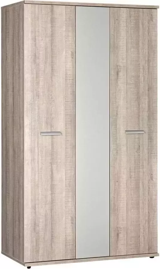 Beuk Kledingkast 3 Deurs 200 x 111 x 58cm Donker Grijs Hout Collectie Best