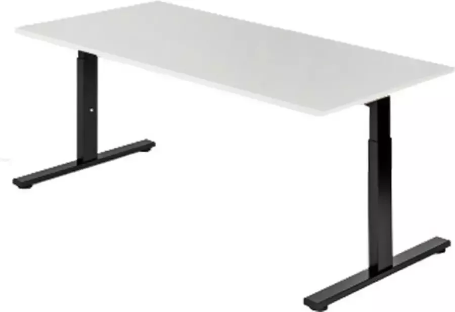 Beuk Presto R Zit bureau Handmatig 65-89 cm 160x80 Wit Zwart frame