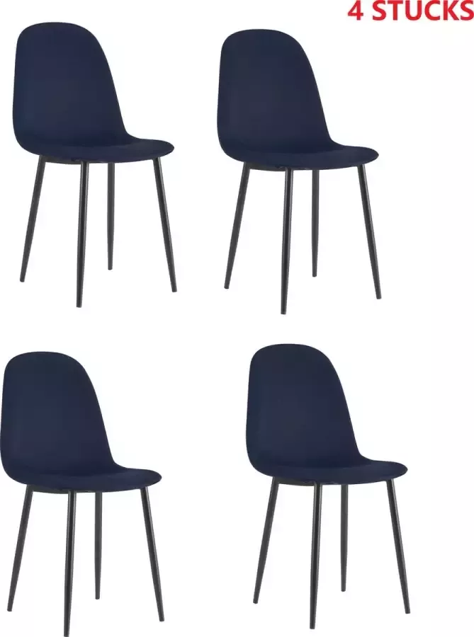 Beyo-living Eetkamerstoel-Eetkamerstoelen Set van 4 set-Eetkamerstoel-eettafel-woonkamer stoel-Design eetkamer stoel Scandinavische stijl Modern Design set van 4 Kuipstoel Terrasstoel Zwart
