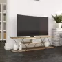 TV Meubel Stijlvol Zwart & Walnoot Design 120x33x30cm Duurzaam Melamine Materiaal - Thumbnail 3