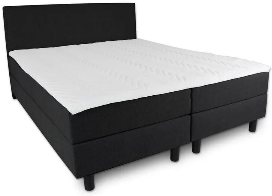 BG Homestyling Boxspring Essential 120x200 Compleet Zwart Glad