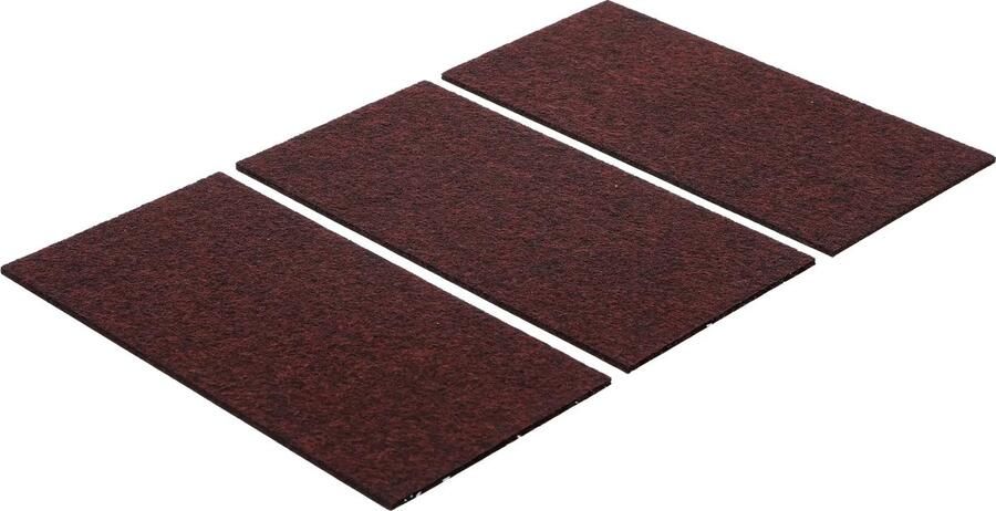BGS 80713 Patin en feutre plaques brun 100 x 200 mm 3 pièces