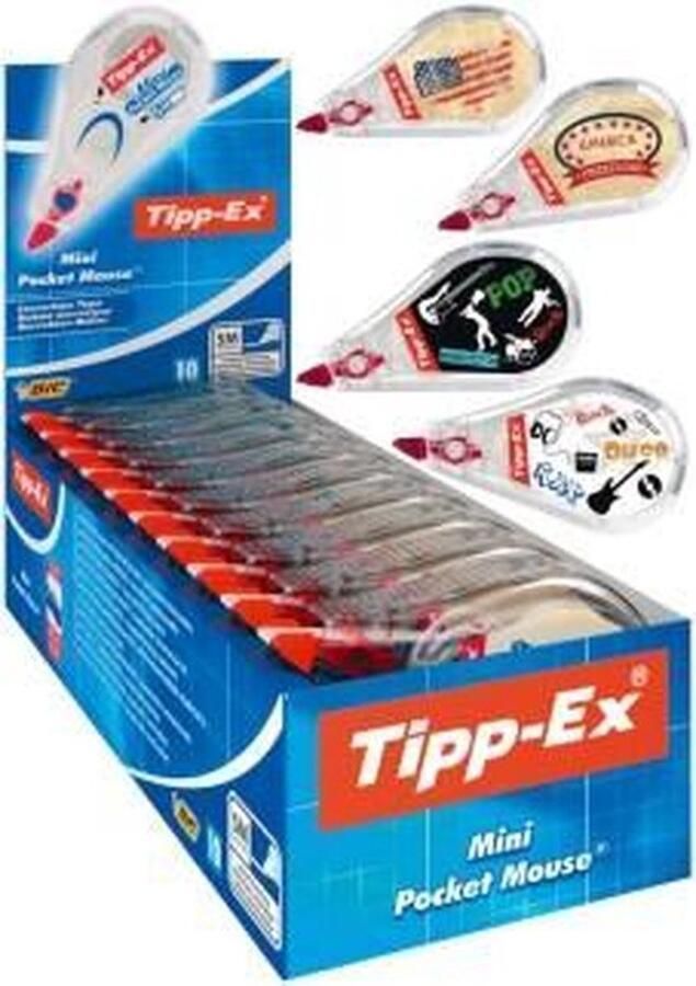 BIC TIPP-EX: CORRECTIEROLLER MINI POCKET MOUSE DECOR 5MM X 5M DOOS MET 10 STUKS - Foto 2