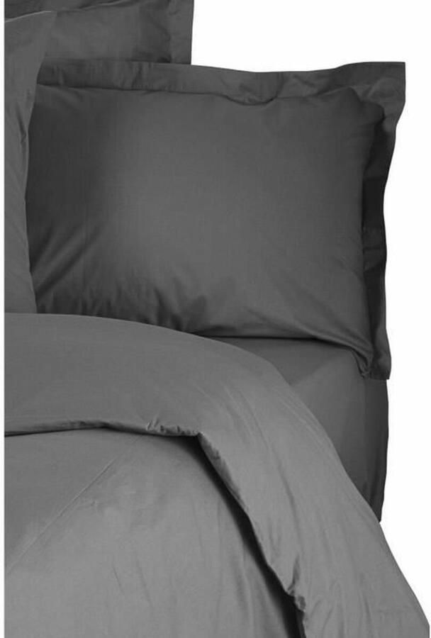 Bigbuy Home Dekbedovertrek set Antraciet Bed van 200 3 Onderdelen