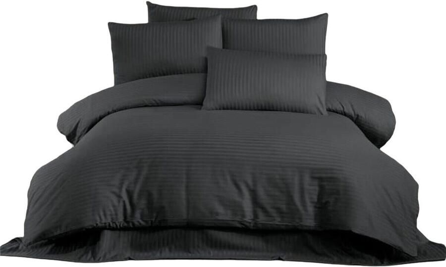 Bigbuy Home Dekbedovertrek set Antraciet Bed van 200 3 Onderdelen