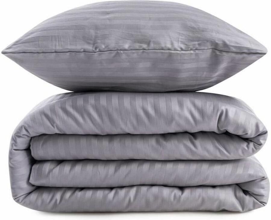 Bigbuy Home Dekbedovertrek set Grijs Bed van 200 3 Onderdelen