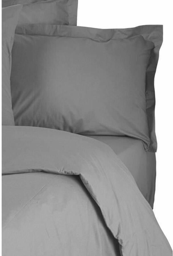 Bigbuy Home Dekbedovertrek set Grijs Bed van 200 3 Onderdelen