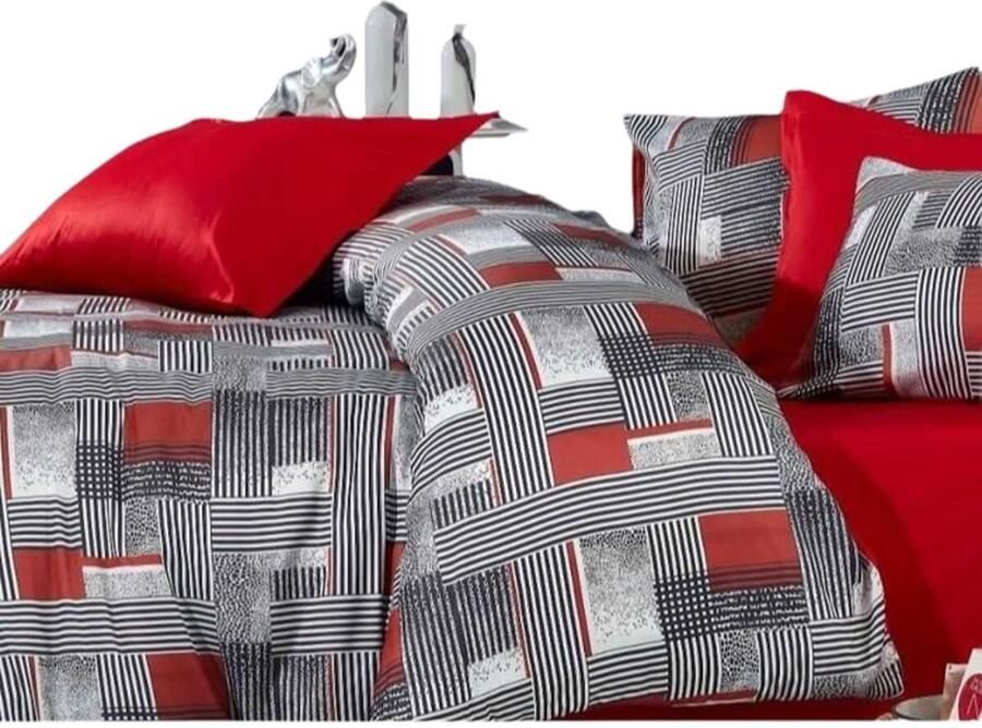 Bigbuy Home Dekbedovertrek set Grijs Bed van 200 3 Onderdelen