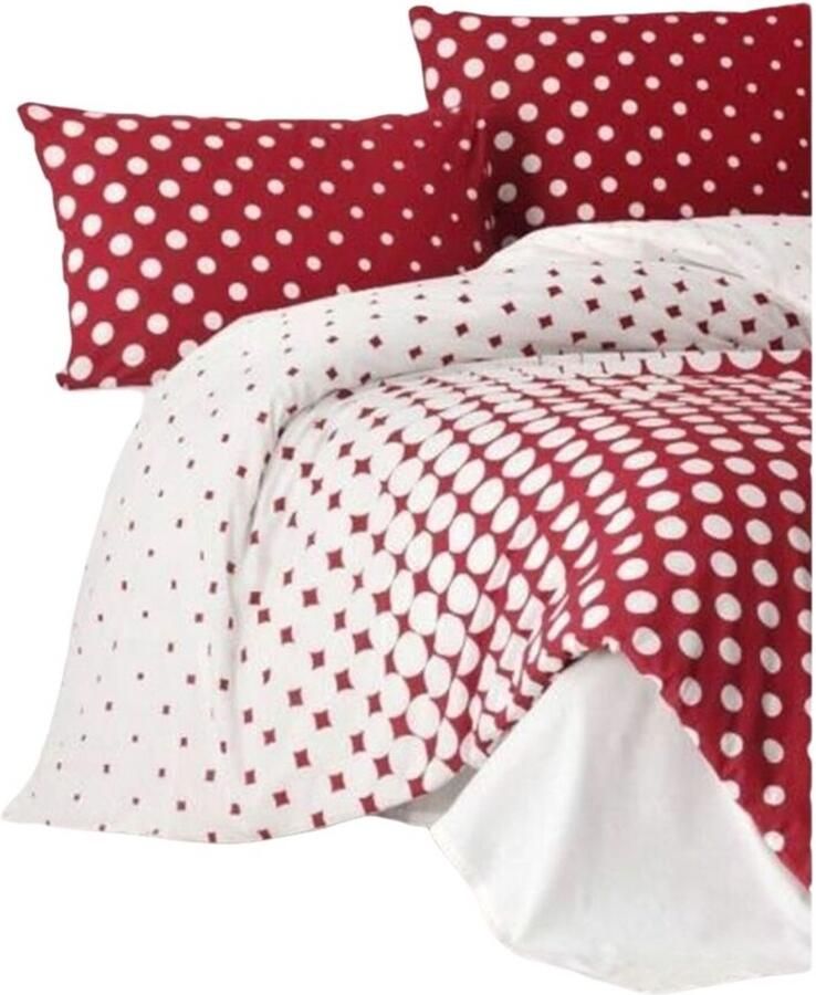 Bigbuy Home Dekbedovertrek set Rood Bed van 200 3 Onderdelen